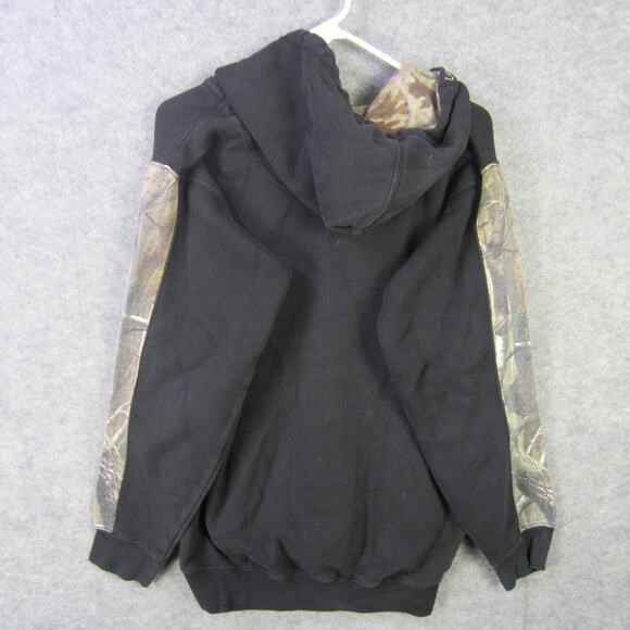Legendary Whitetails Hoodie Mens Small Black Camo Pullover Deer Antler Outdoors - Picture 7 of 8